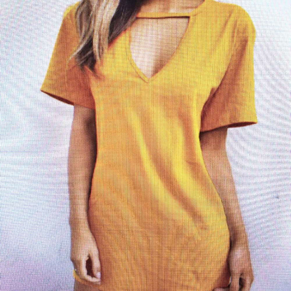 Yellow midi dress. 1-Xl, 1-3Xl